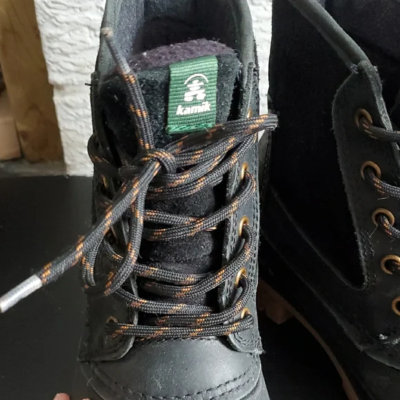 Kamik Women's Black Winter Vegan Water Resistant Boots with Stitching Size 6 - Picture 10 of 13